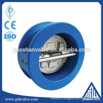 ductile cast iron wafer double plate check valve